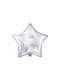 Foil balloon in the shape of a star in iridescent colours