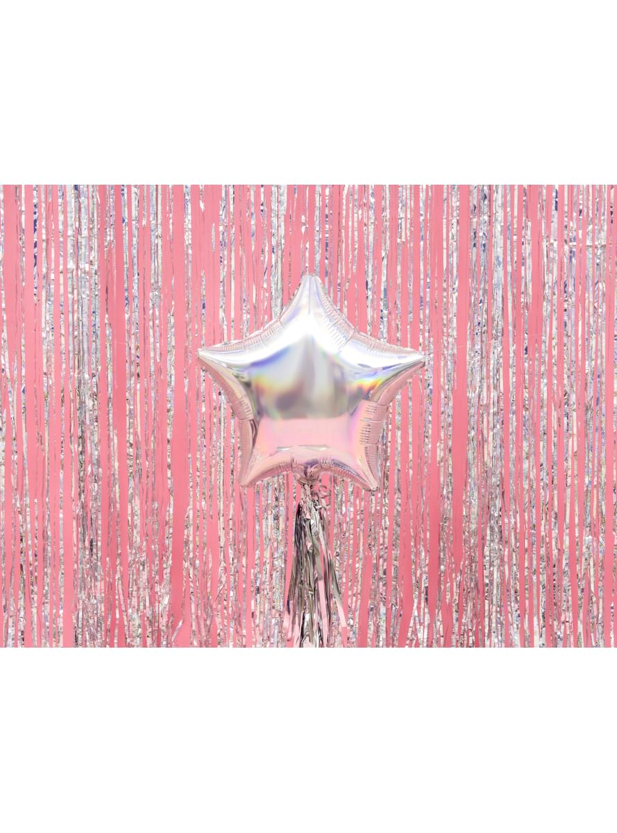 Balão em alumínio em forma de estrela iridescente