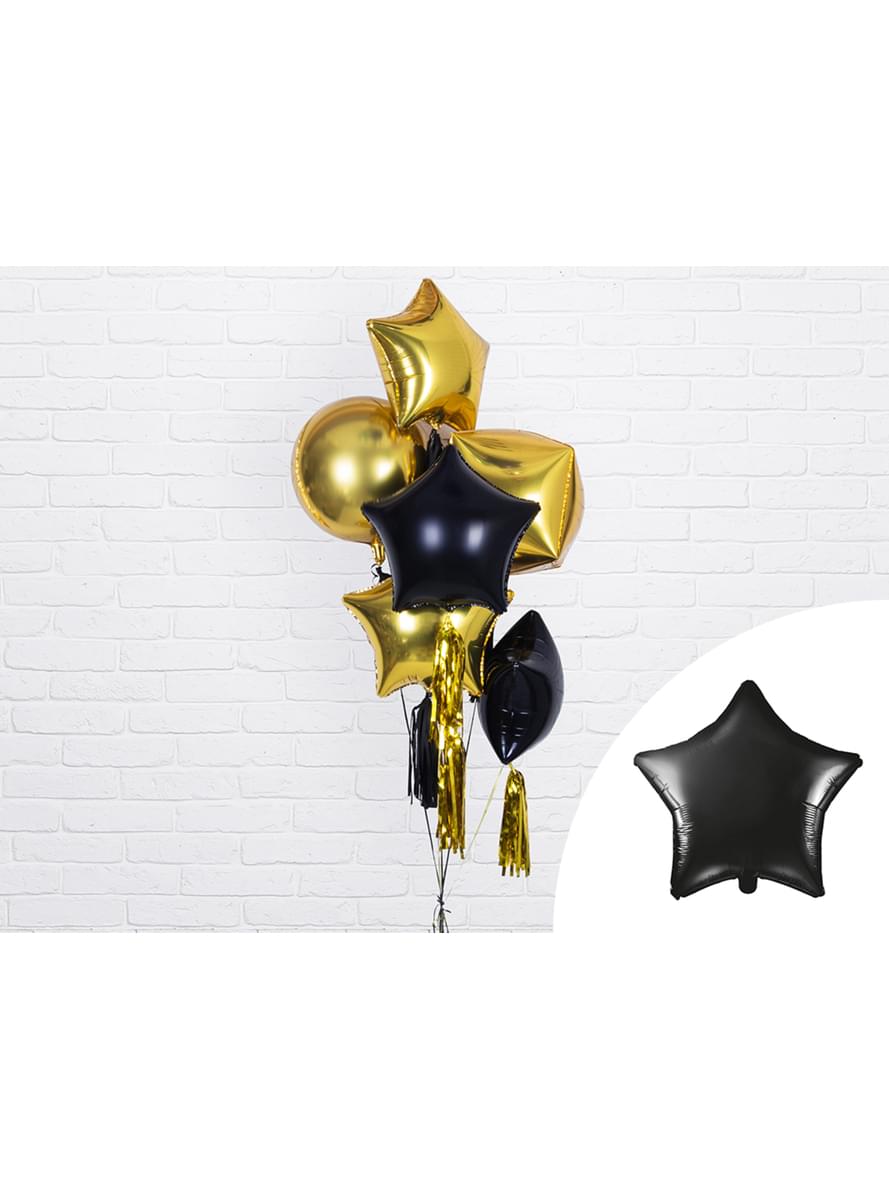 Globo de foil con forma de estrella negra