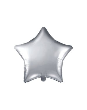 Fóliový balónik v tvare hviezdy v striebornom