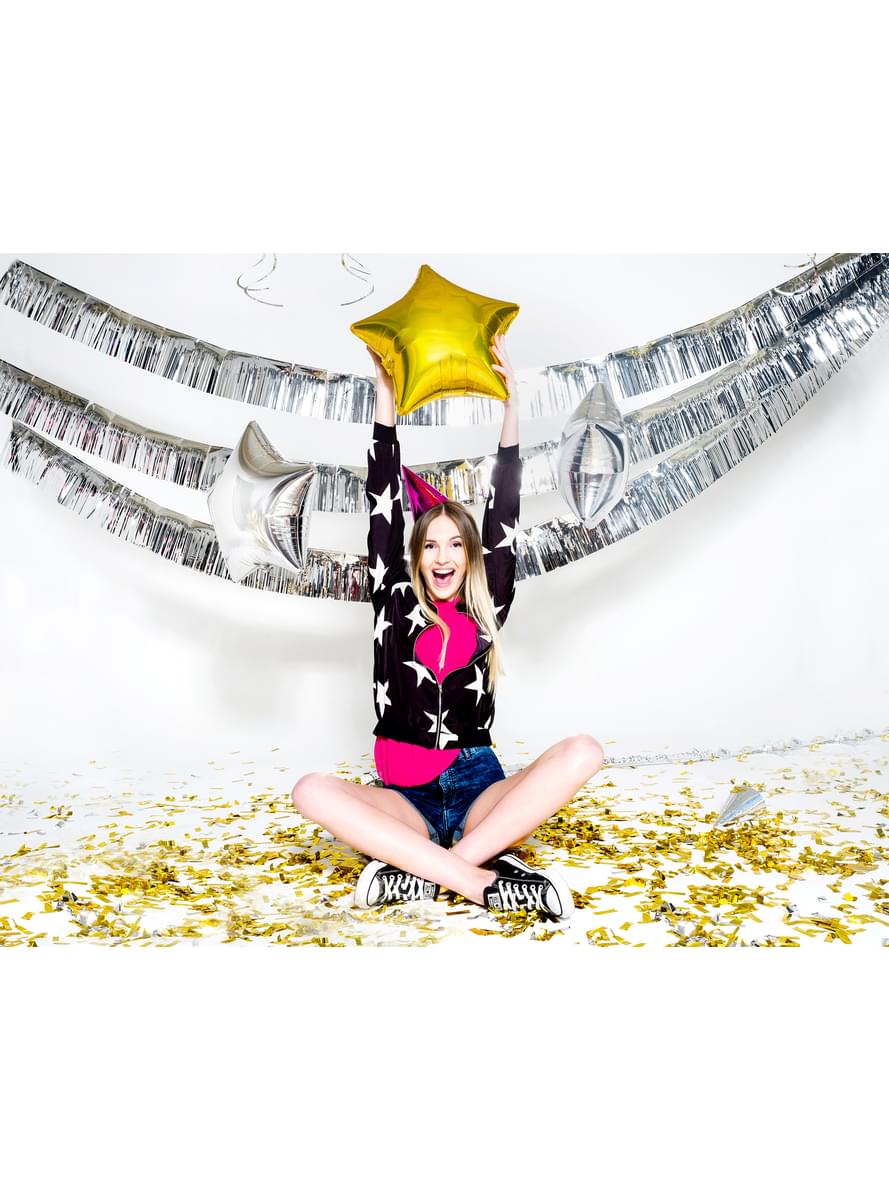 Globo de foil con forma de estrella plateado