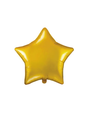 Foil balon dalam bentuk bintang di emas