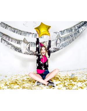 Globo de foil con forma de estrella dorado