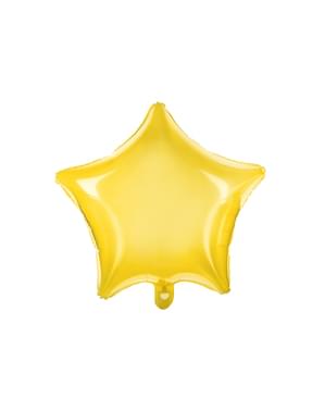 Sarı bir yıldız şeklinde folyo balon