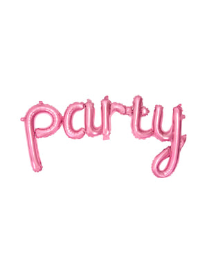 ピンクのバルーン箔「パーティー」