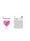 Ballon aluminium en forme de coeur rose foncé