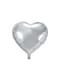Globo de foil 45 cm con forma de corazón plateado