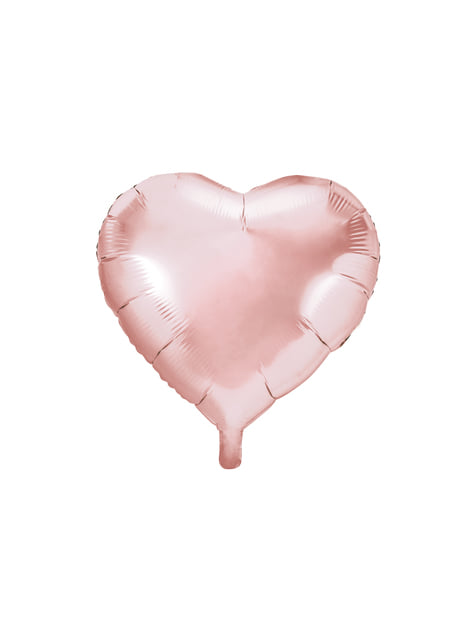 Globo de foil con forma de corazón oro rosa (45 cm)