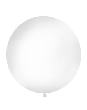 Balon raksasa berwarna putih pastel