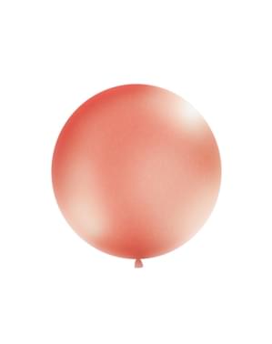 Огромен балон с пастелен цвят розово злато
