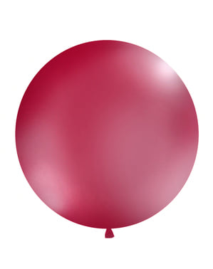 Balon raksasa dalam warna pastel merah marun