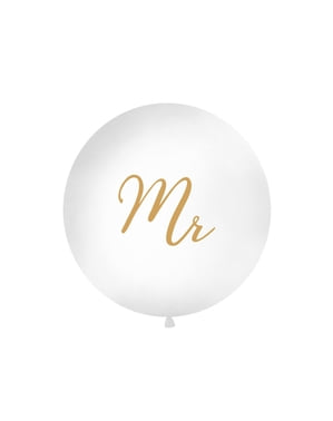 विशालकाय "श्री" गुब्बारा सफेद 1 मीटर में