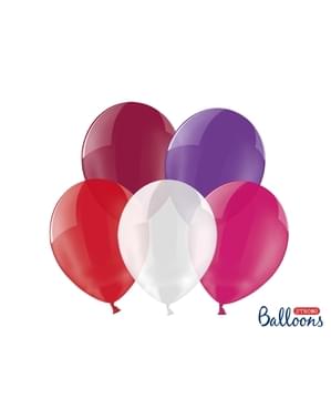 100 balon ekstra kuat dalam berbagai warna (23 cm)