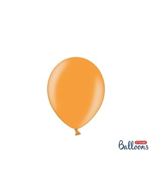 100 Balon Kuat di Metallic Light Orange, 23 cm