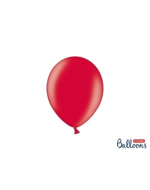 मेटैलिक कोरल में 100 मजबूत गुब्बारे, 23 सेमी