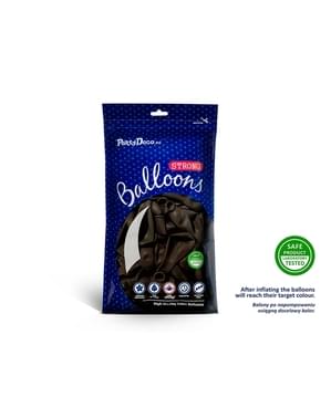 50 extra strong balloons in metallic brown (23 cm)