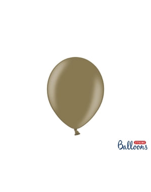 50 balon ekstra kuat berwarna cokelat muda metalik (23 cm)