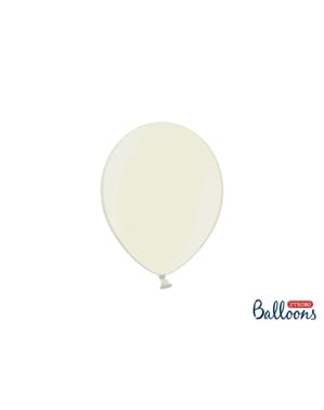 100 Balon Kuat di Beige Logam, 23 cm