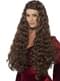 Peluca princesa medieval castaña para mujer