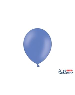 100 Balon Kuat di Metallic Blue-Grey, 23 cm