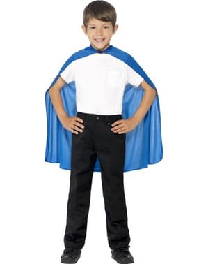 Jubah superhero biru untuk seorang anak
