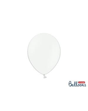 Metalik beyaz 50 ekstra güçlü balon (23 cm)