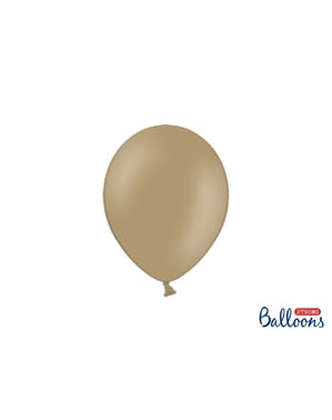 100 balon ekstra kuat berwarna cokelat muda metalik (23 cm)