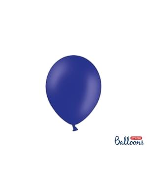 100 Balon Kuat di Metallic Electric Blue, 23 cm