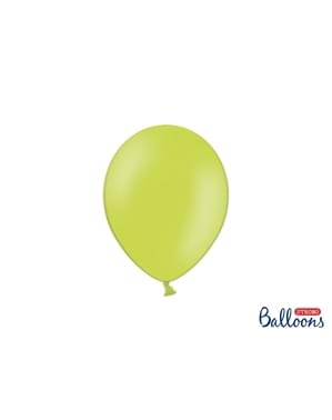 100 balon ekstra kuat berwarna hijau limau metalik (23 cm)