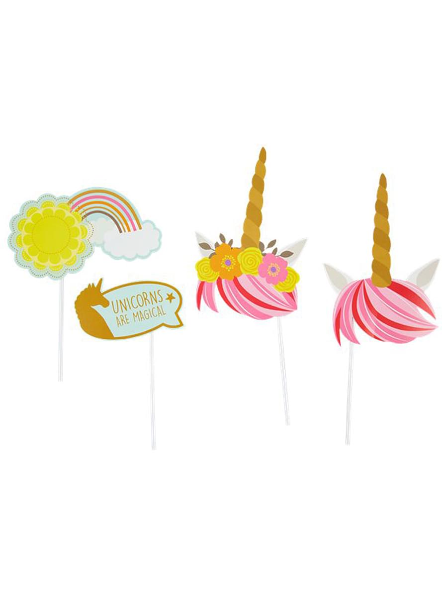 12 accesorii pentru photobooth prințesa unicorn - Pretty Unicorn