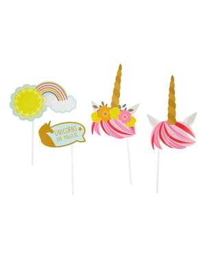 12-teiliges Einhorn Prinzessin Photocall Zubehörteile Set