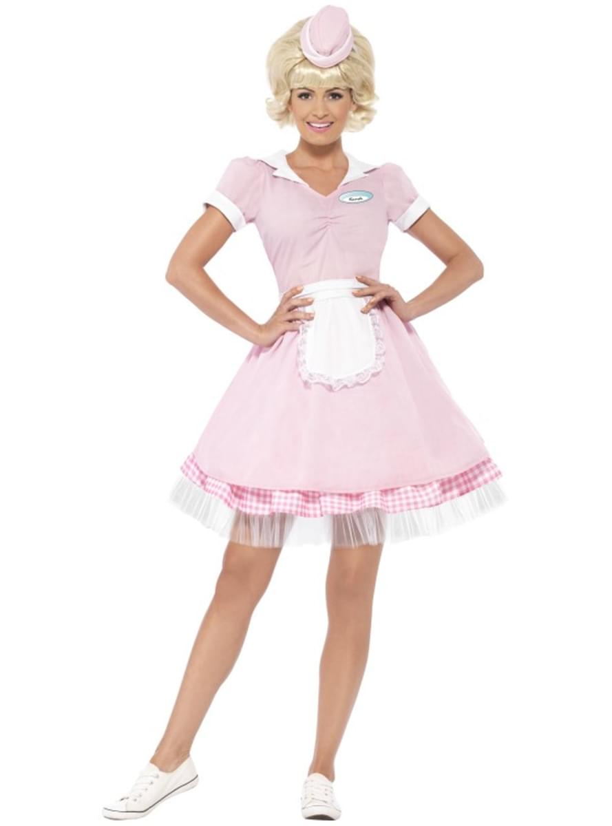 Womens Retro Waitress Costume Womens Retro Waitress Costume