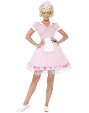 Disfraz camarera retro para mujer