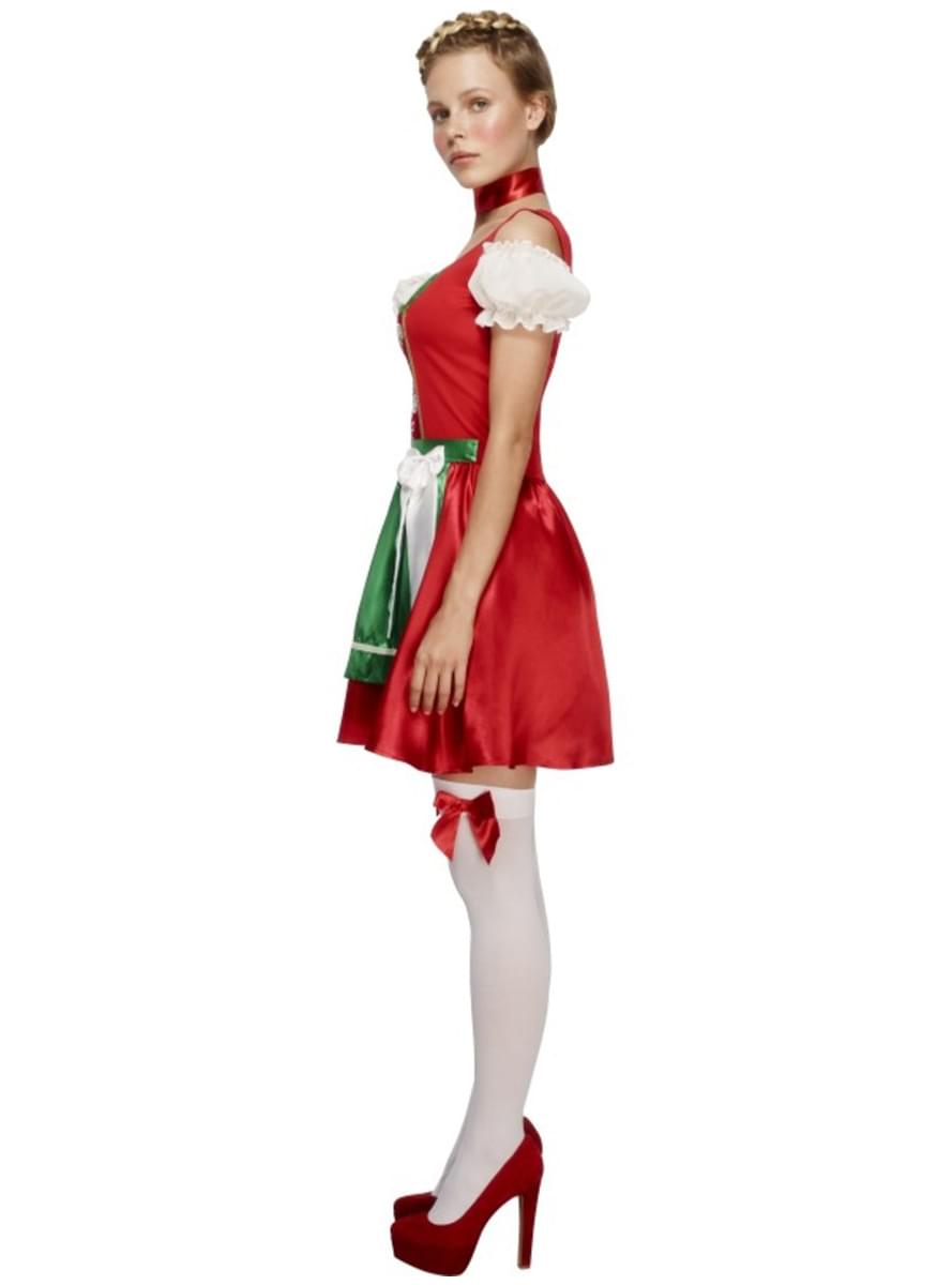 Weihnachtliches Dirndl Kostüm für Damen Fever