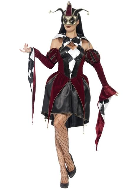 Costume da Arlecchino veneziano gotico donna. Consegna express | Funidelia