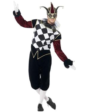 Morph Costume Arlequin Homme, Déguisement Arlequin Homme, Deguisement  Bouffon Adulte, Deguisement Arlequin Tueur, Deguisement Arlequin Adulte,  Deguisement Halloween Homme Taille M : : Mode