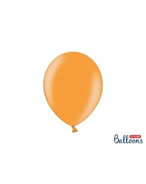 100 Balon Kuat di Metallic Light Orange, 27 cm