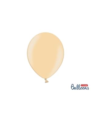 Metalik turuncu 100 ekstra güçlü balon (27 cm)