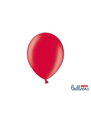 मेटालिक कोरल में 10 मजबूत गुब्बारे, 27 सेमी