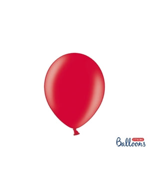 मैटलिक कोरल में 50 मजबूत गुब्बारे, 27 सेमी