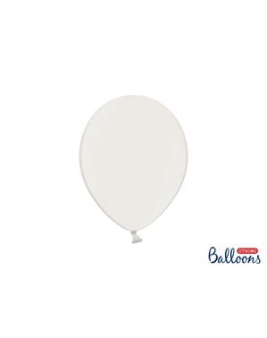 Metalik Beyaz 100 Güçlü Balon, 27 cm