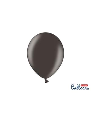 धात्विक काले में 100 अतिरिक्त मजबूत गुब्बारे (27 सेमी)
