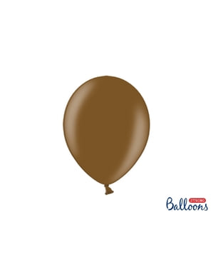 10 balon ekstra kuat berwarna cokelat metalik (27cm)