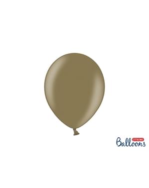 Metalik açık kahverengi (23 cm) 50 ekstra güçlü balon