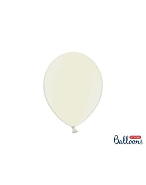 100 balon ekstra kuat dalam beige logam (27 cm)