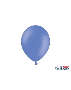 100 balon ekstra kuat berwarna abu-abu biru metalik (27 cm)