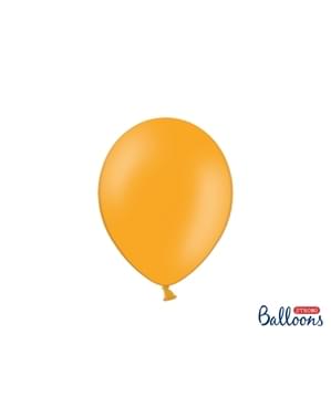 10 balon ekstra kuat berwarna oranye pastel terang (27cm)