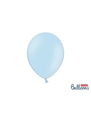 100 Balon Kuat dalam Pastel Blue, 27 cm