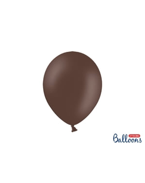 100 balon ekstra kuat berwarna coklat tua metalik (27 cm)