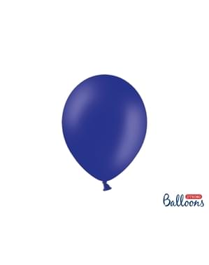 10 balon ekstra kuat berwarna biru metalik elektrik (27cm)